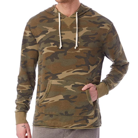 Alternative Apparel French Terry Burnout Hoodie 08629FJ | South by Sea