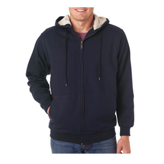 Sherpa Lined Full Zip Fleece with Hood 8450