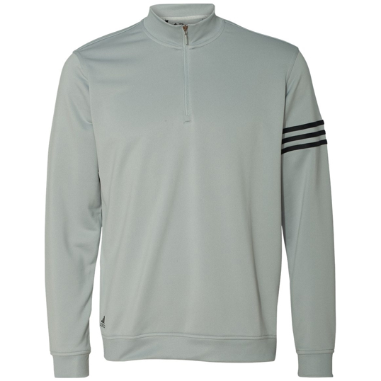 Adidas Golf ClimaLite 3-Stripes French Terry Quarter-Zip Pullover A190