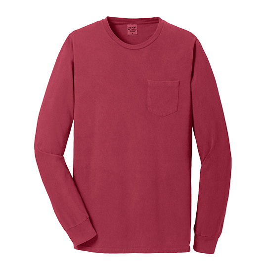 Port & Company Essential Pigment Dyed Long Sleeve Pocket T-shirt PC099LSP