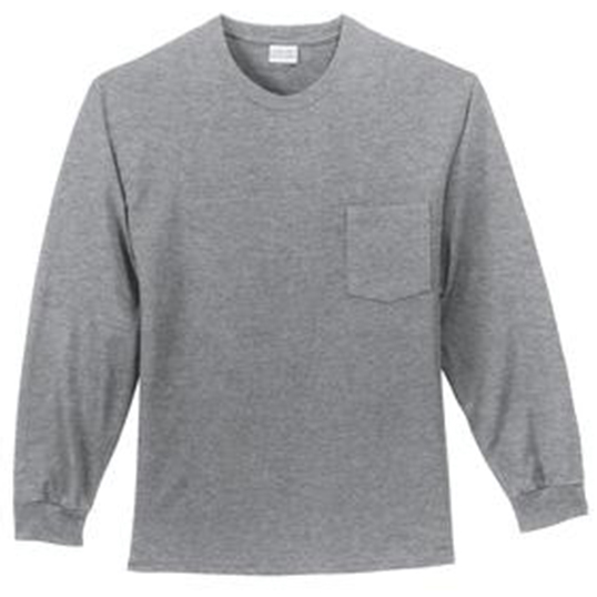 Port & Company Long Sleeve Essential T-Shirt with Pocket PC61LSP
